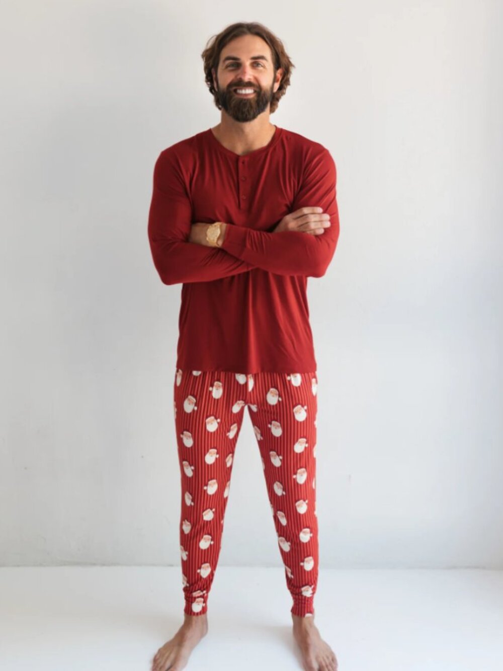 Bamboo Matching Santa Pajamas